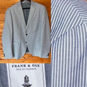 $249 Frank & Oak Laurier fit cotton stripe blazer